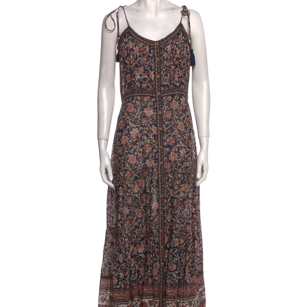 Veronica Beard Brown Tan Buttoned Sundress